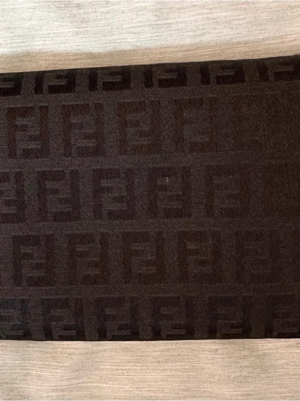 Fendi Trifold Wallet Mini FF Zucca Black Logo Classic Luxury Women’s